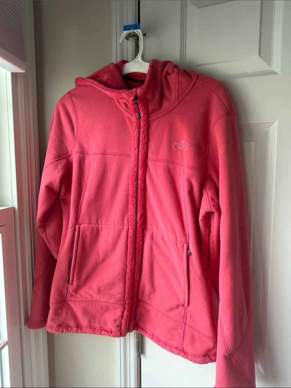 The North Face Pink Fleece Hoodie Jacket
